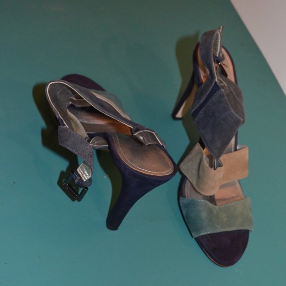 Anne AK Klein iFlex Sandals Heels 4" aprox. Fastener Stretch Leather Upper 10M - Picture 4 of 10